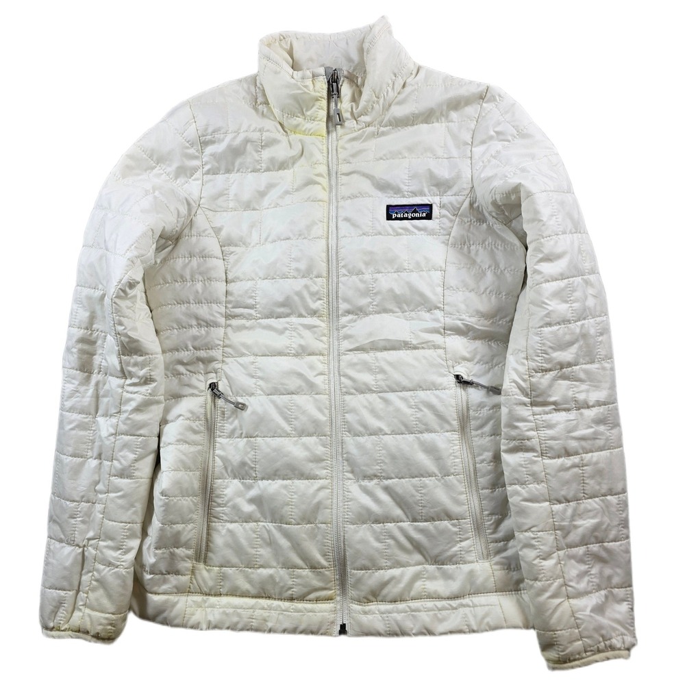Patagonia Nano Puff Jacket Womens XXS White Quilted PrimaLoft Insulated Puffer